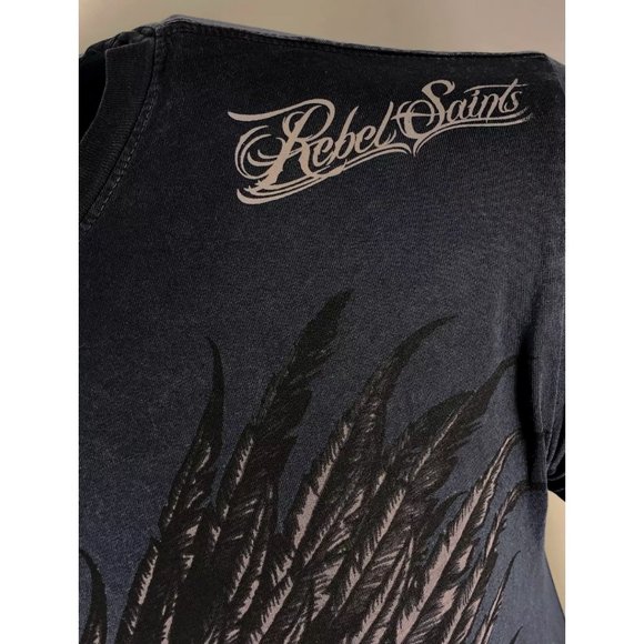 T-shirt Donna Rebel Saint By Affliction Garage Tatuaggio Biker